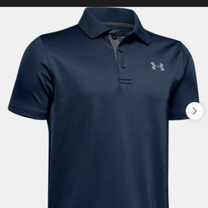 Boys Under Armour Polo, Navy Blue